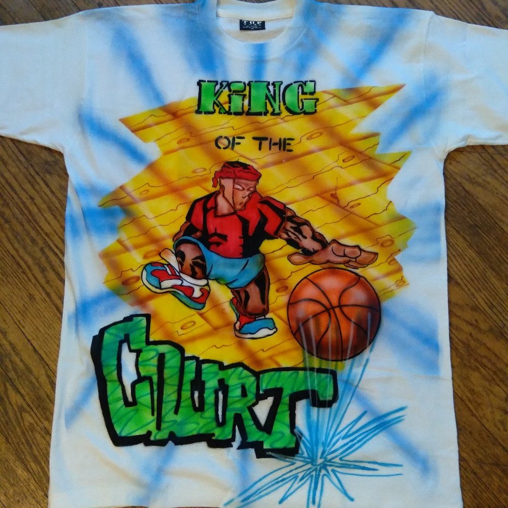 new airbrush hip hop basketball tshirt